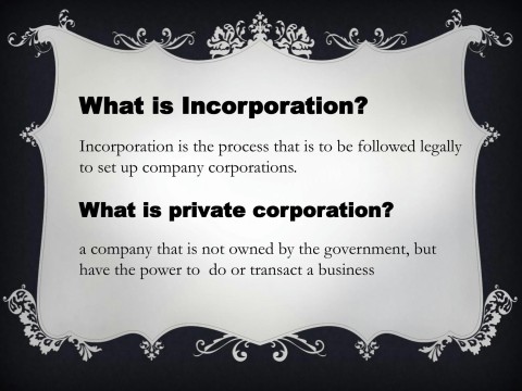 incorporation