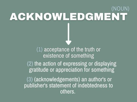 acknowledgement