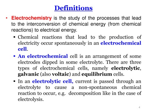 electrochemistry