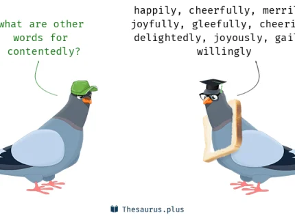 contentedly
