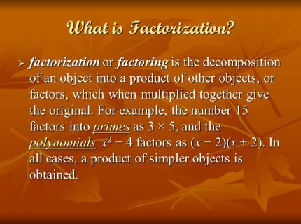 factorize