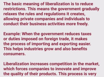 liberalisation