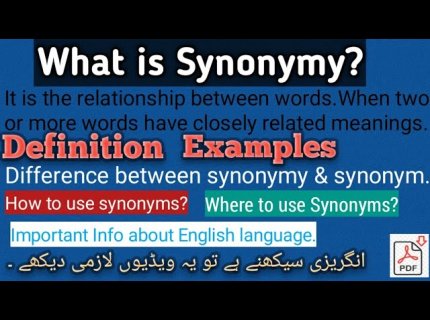 synonymy