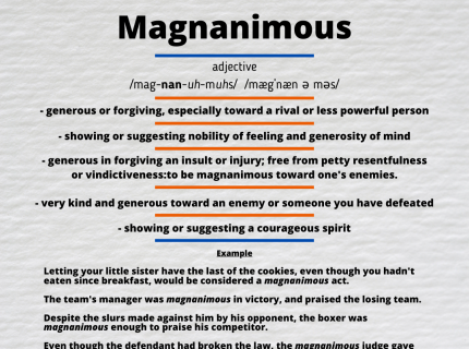 magnanimously